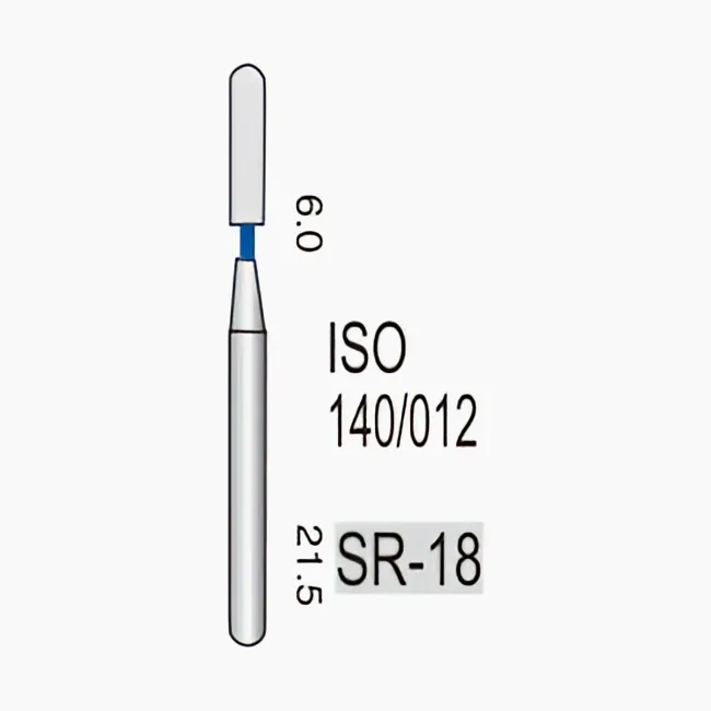 Shoulder Straight Round End Cylinder SR-18, Standard Grit, 140/012