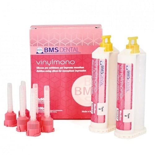 Vinylmono Vinyl Polysiloxane Impression Material, Medium Consistency, 2 x 50 ml Cartridge