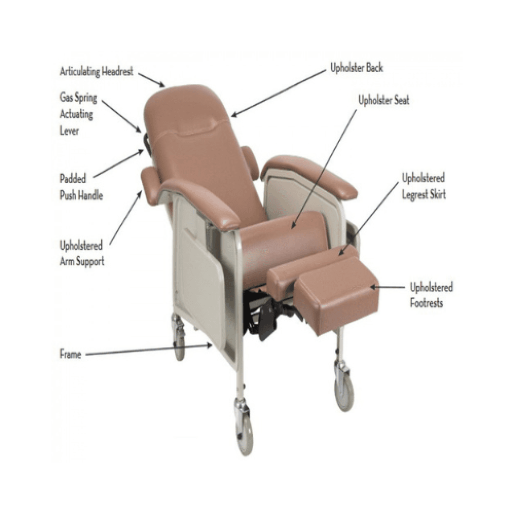 Phlebotomy and Attendant Chair, Two Side Tables
