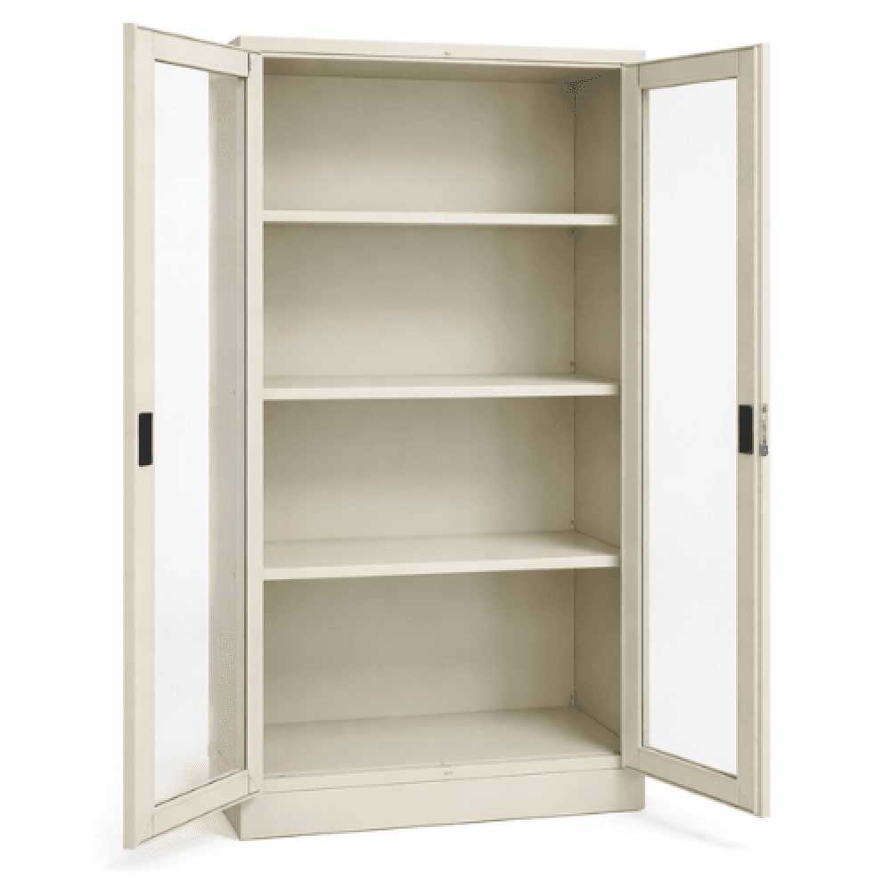 Metal Medical Storage Cabinet, Glass Doors