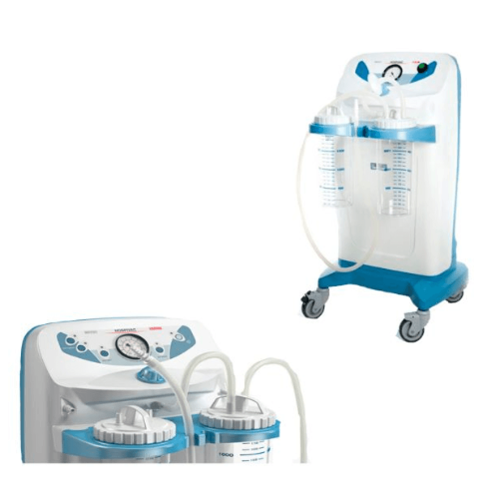 Medical Suction Machine Hospivac, With Trolley, Dual Bottles