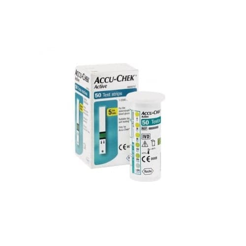 Accu-Chek Active Blood Glucose Test Strips, 50 Strips