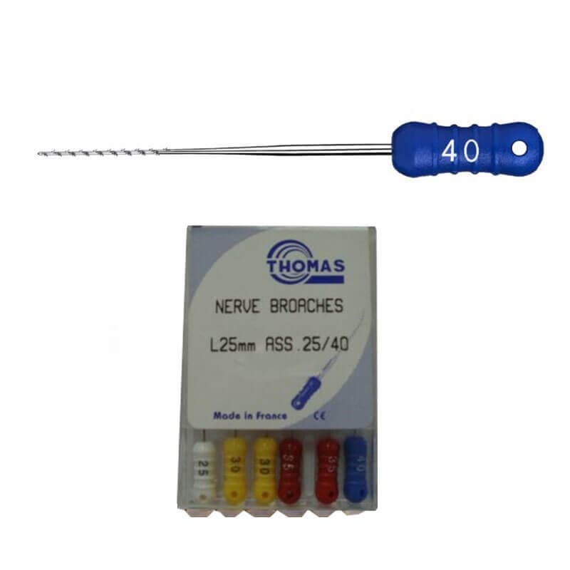 Thomas Barbed Broaches 25mm #20 Stainless Steel