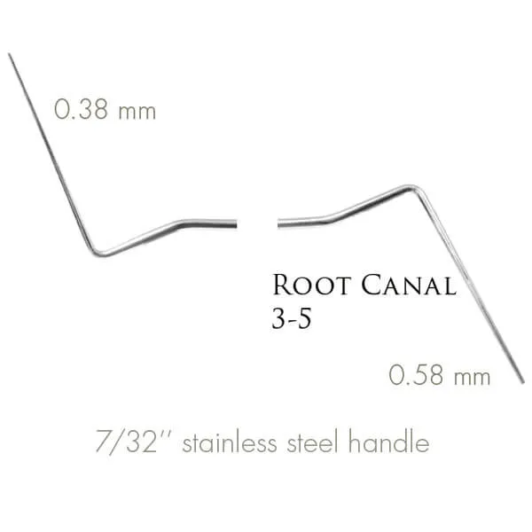 Endodontic Root Canal Pluggers 3/5, SS, Standard Handle