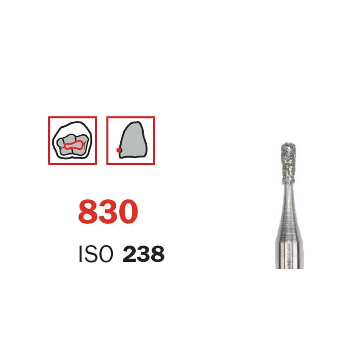 Diamond Bur, FG 010 Short, Medium, Pear ISO #238