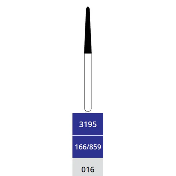 Diamond Bur, Torpedo, Medium, FG X-Long 016, 3195