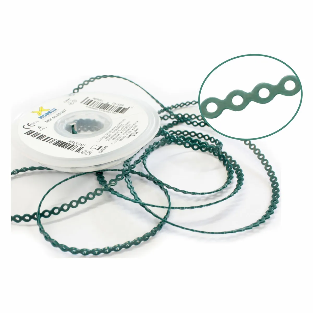 Elastic Chain Medium (Short), Moss Green
