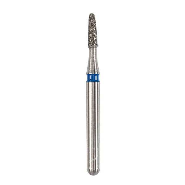 Diamond Bur, FG 009, Medium, Cone Round End ISO #196