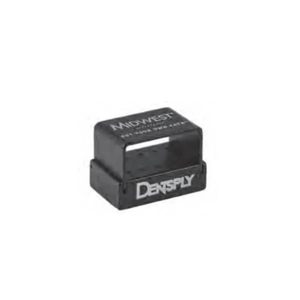 Midwest Autoclavable Anodized Aluminum Burs Block, Black 10 Holes