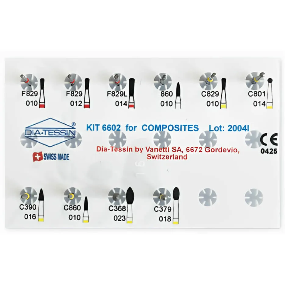 Diamond Burs Kit for Composite, Kit/10
