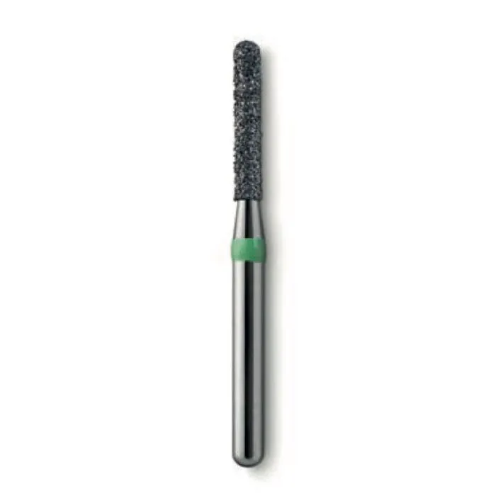 Round-End Cylinder Long Diamond Burs G881 DLC, Coarse Grit, FG-012