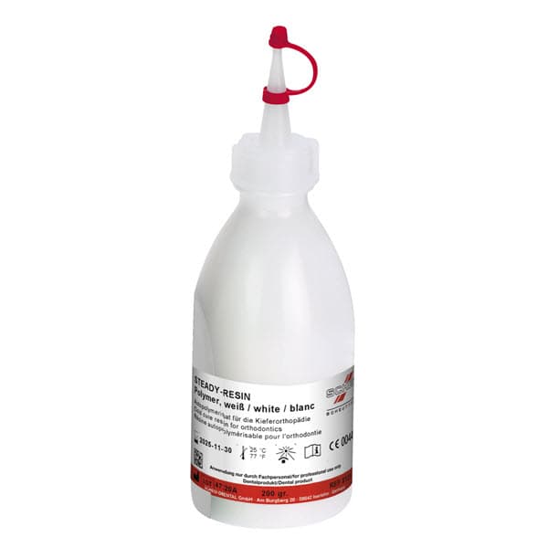 STEADY-RESIN Polymer, Orthodontic Cold-Cure Acrylic Resin, White