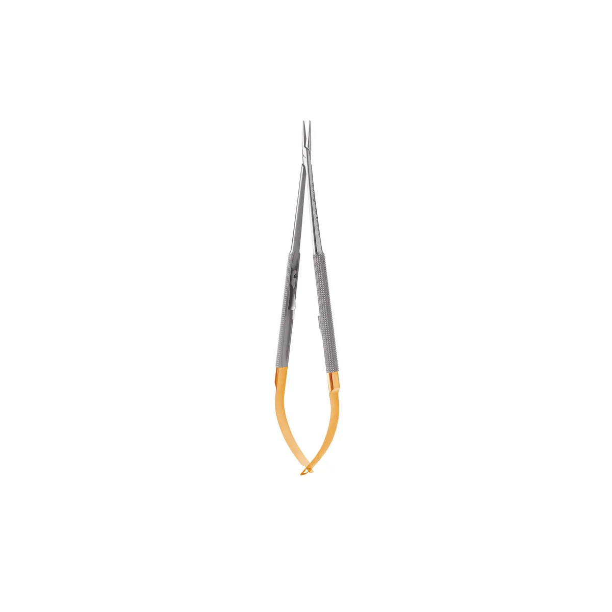 Micro Straight Castro Needle Holder, Diamond Dusted, 18 cm (7")