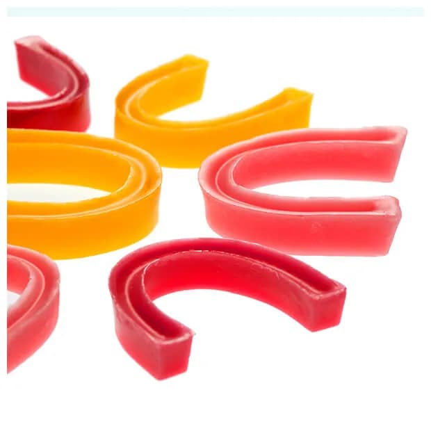 Occlusal Rims, Preformed Horseshoe, Small, Yellow (Soft), PK/100