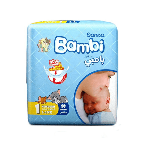 Bambi Baby Diapers, Newborn, Size 1