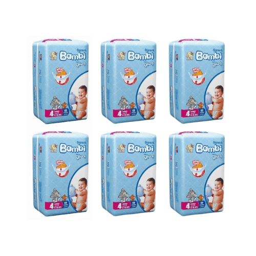 Bambi Baby Diapers, Large, Size 4