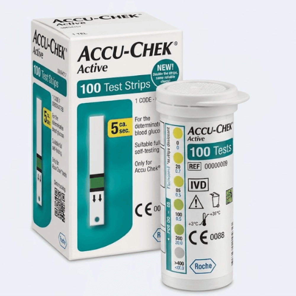 Accu-Chek Active Blood Glucose Test Strips, 50 Strips