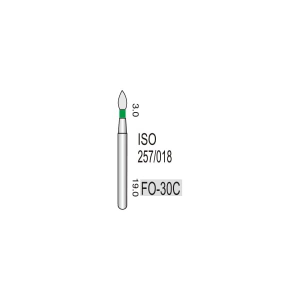 Football Ogival End FO-30C, Coarse Grit, 257/017