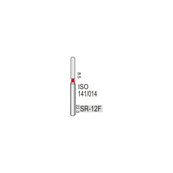 Shoulder Straight Round End Cylinder SR-12F, Fine Grit, 141/013