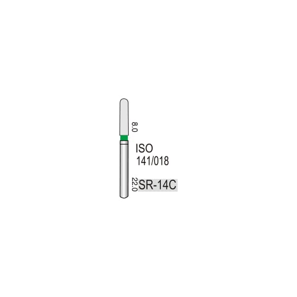 Shoulder Straight Round End Cylinder SR-14C, Coarse Grit, 141/020