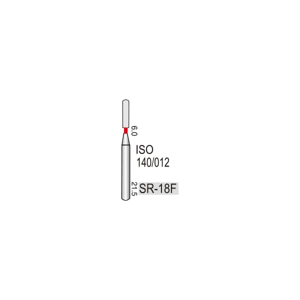 Shoulder Straight Round End Cylinder SR-18F, Fine Grit, 140/011