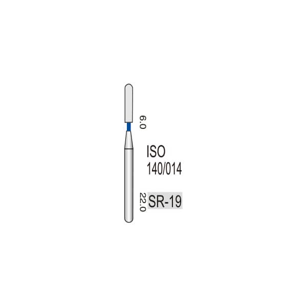 Shoulder Straight Round End Cylinder SR-19, Standard Grit, 140/014
