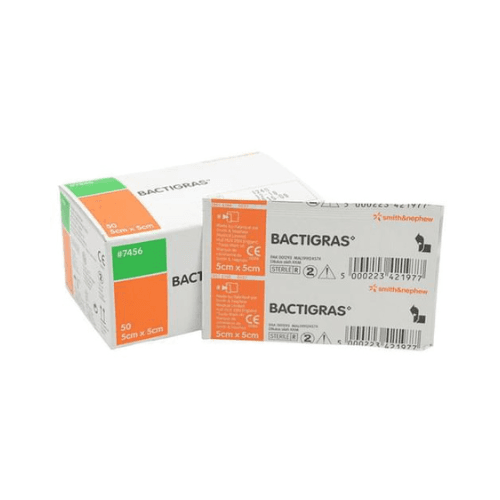Bactigras Paraffin Gauze Dressing, Sterile, 5 x 5cm