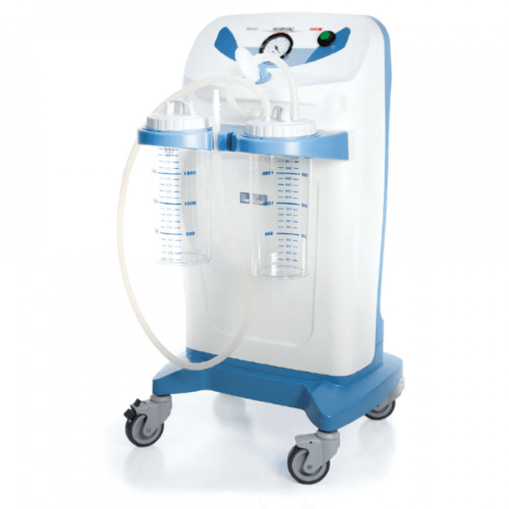 Medical Suction Machine Hospivac, With Trolley, Dual Bottles