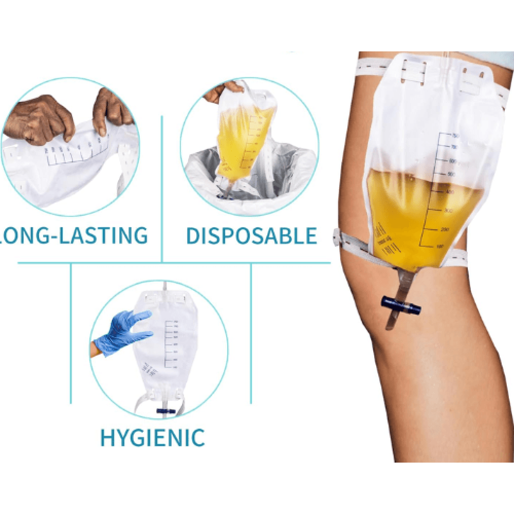 Urinary Leg Bag, 750 mL