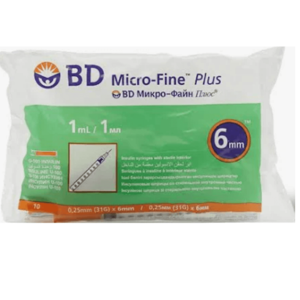BD Micro Fine Insulin Pen Needles, 1ml 31g 6mm