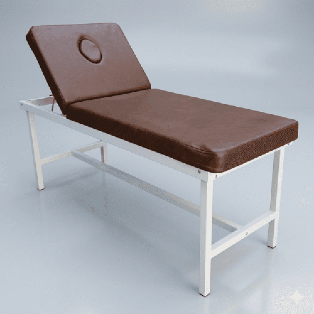 Metal Examination Table, Adjustable Head Section, Face Hole
