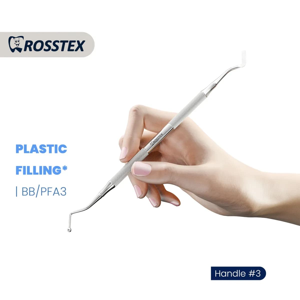 Plastic Filling Instrument 3, Ball/Paddle, 2.0–2.5mm, Handle No. 3