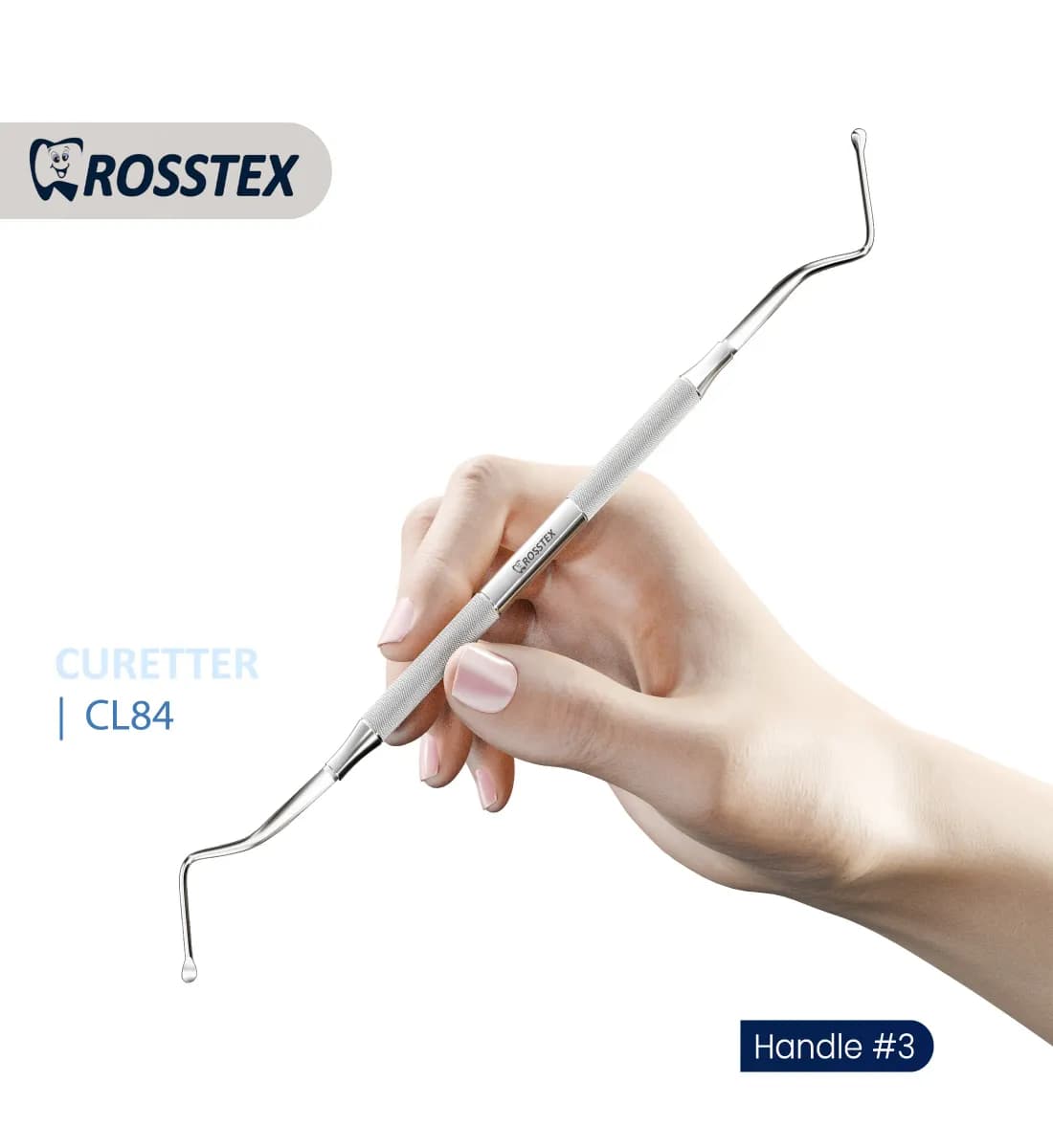 Dental Surgical Curette Lucas 84, Handle No. 3