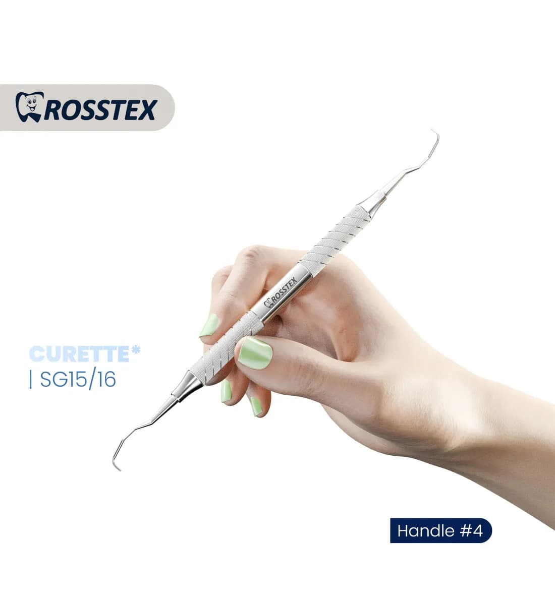 Dental Curette Gracey Standard 15/16, Handle No. 4