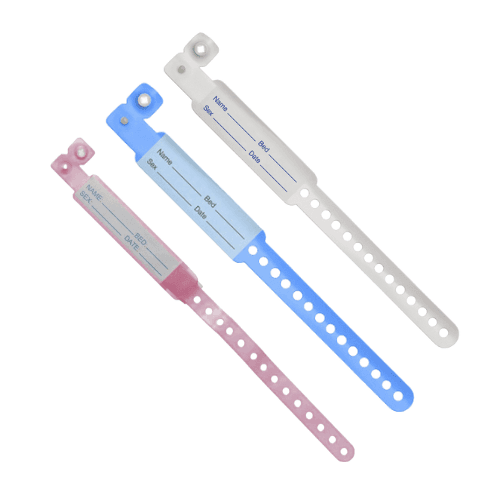 Adult Patient ID Wristbands, 100 Pieces