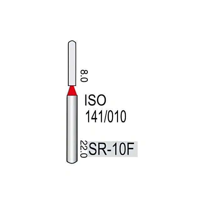 Shoulder Straight Round End Cylinder SR-10F, Fine Grit, 141/010