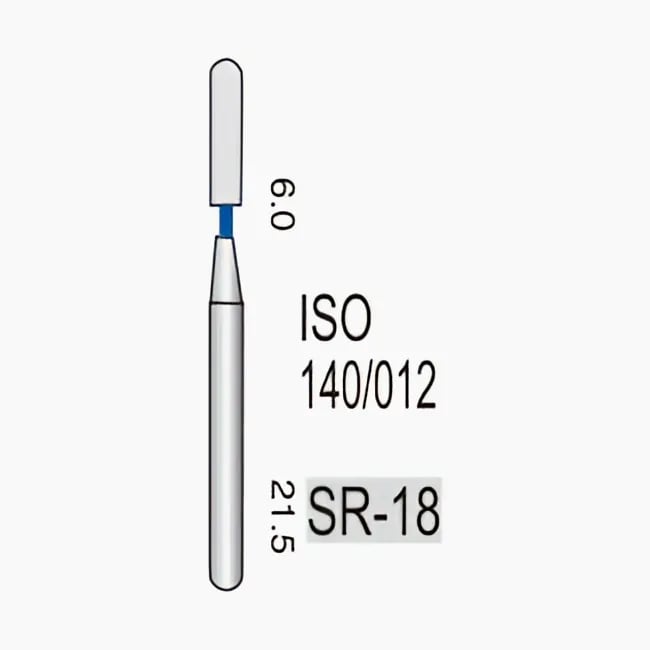 Shoulder Straight Round End Cylinder SR-18, Standard Grit, 140/012