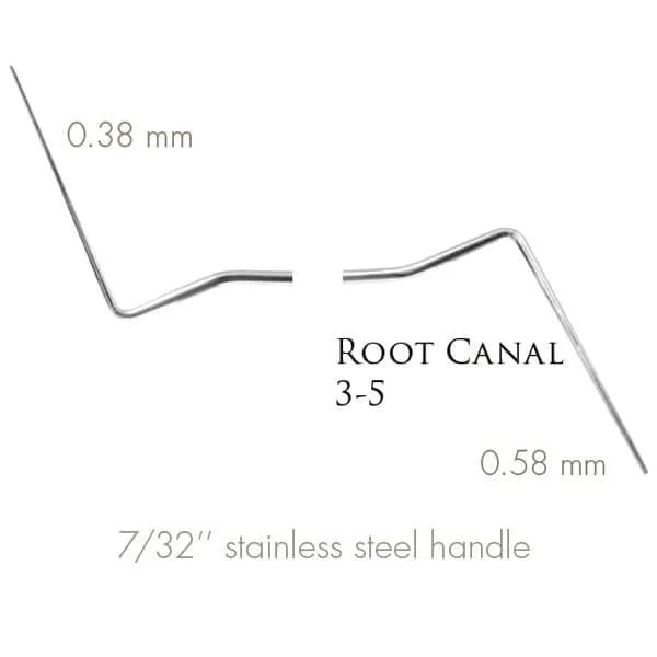 Endodontic Root Canal Pluggers 3/5, SS, Standard Handle