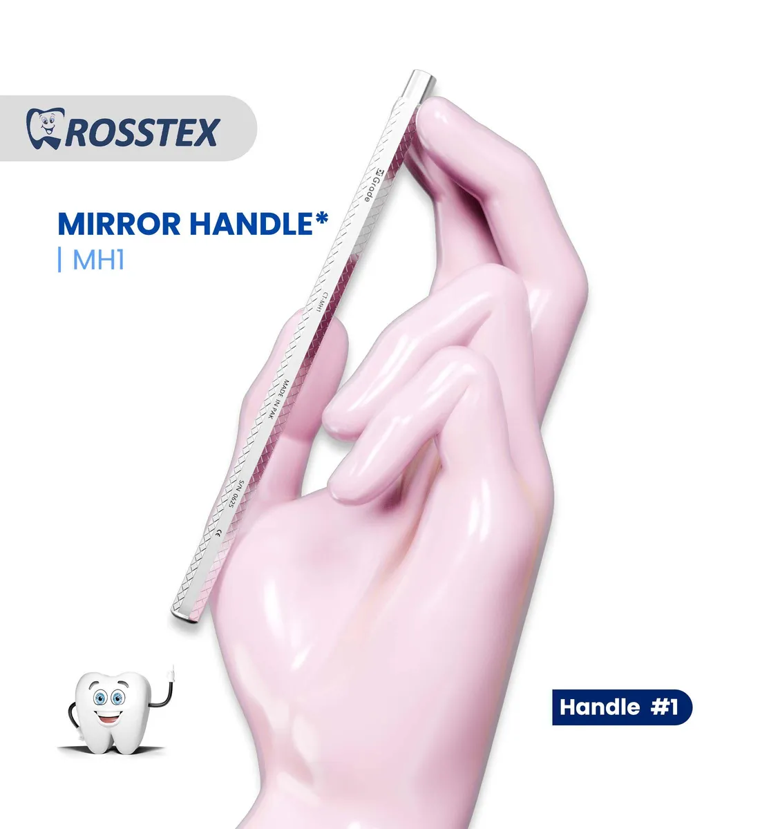 Dental Mirror Handle, Simple Stem, No. 1