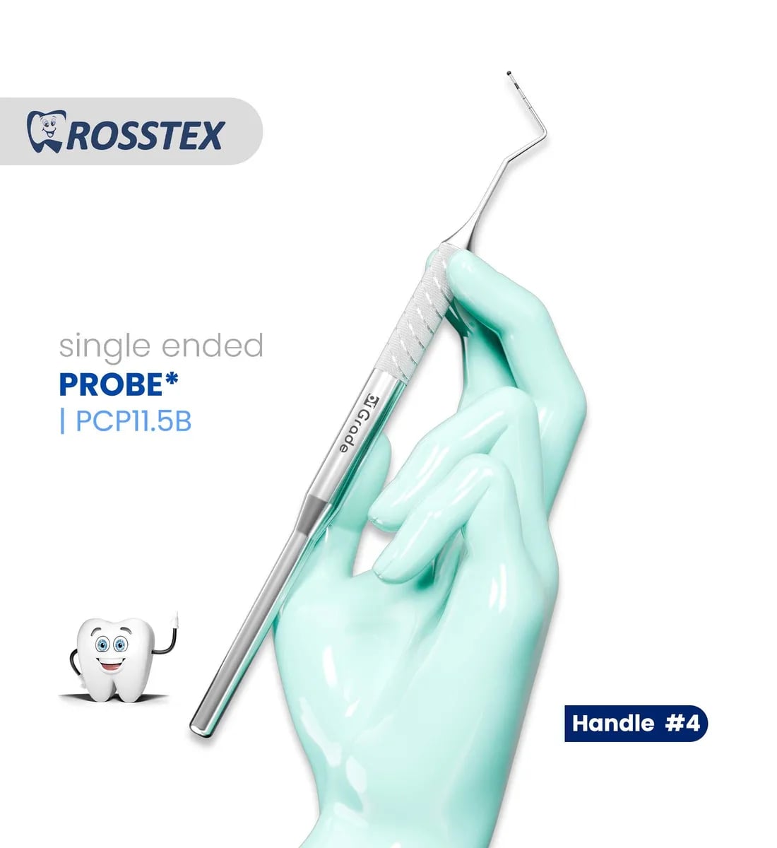 Dental Probe CP-11.5B, Handle No. 4, Single Ended