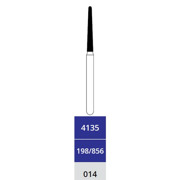 سنبلة ألماسية، مخروطية ذات نهاية مستديرة، متوسطة، FG Long 315-014, 4135