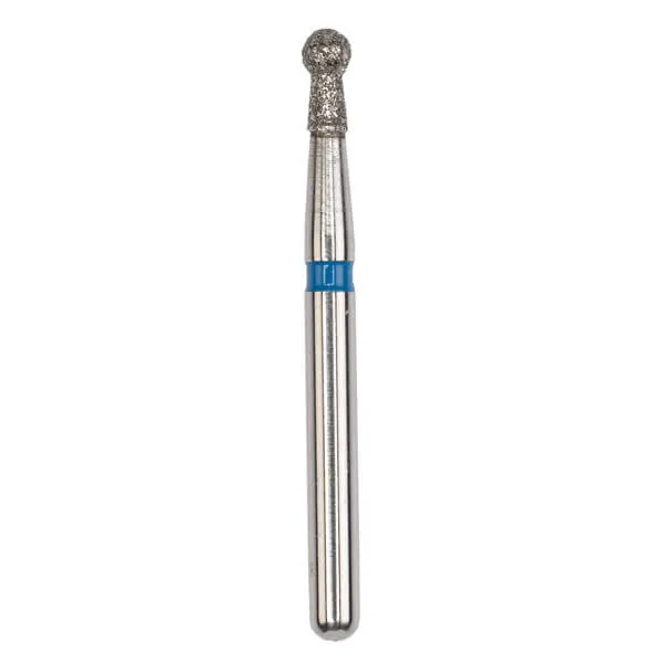 Diamond Bur, FG 008 Medium, Round with Neck ISO #002