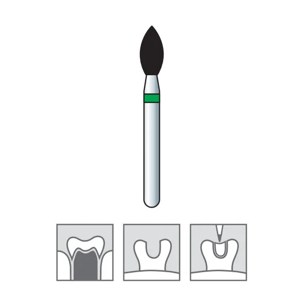 Diamond Burs, Flame, Coarse Grit, FG 243-023