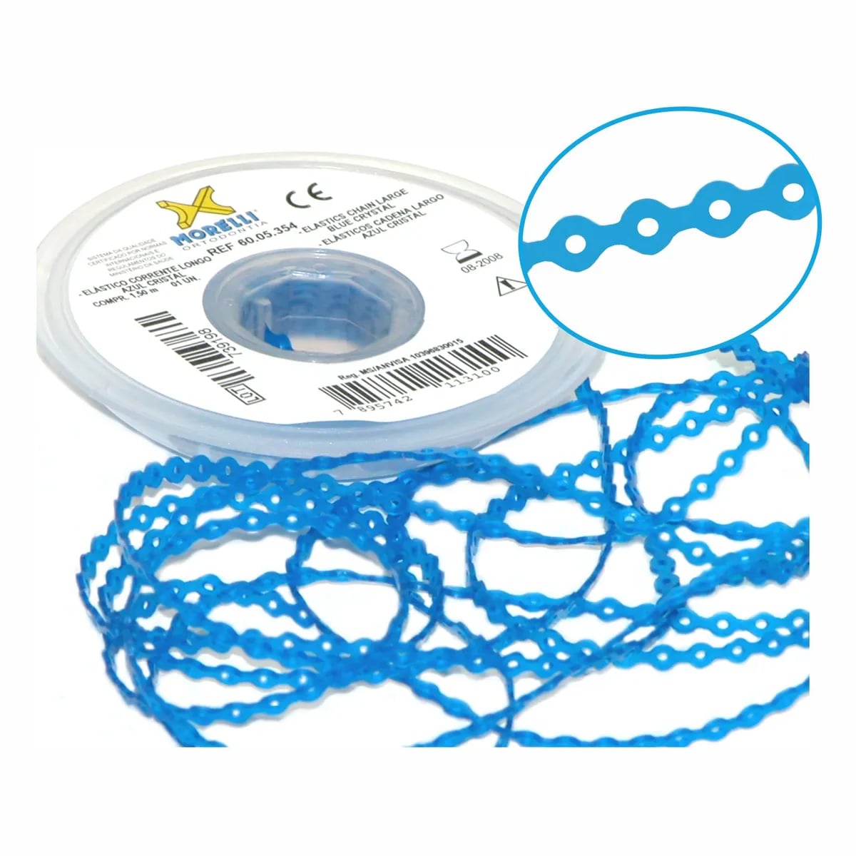 Elastic Chain Long, Crystal Blue