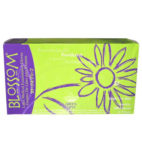 Powder Free Latex Exam Gloves, Medium (Green Mint), PK/100