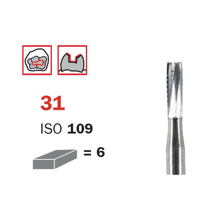 سنبلة جراحية كربيد، FG 012، طويلة جدًا، أسطوانة ISO #109
