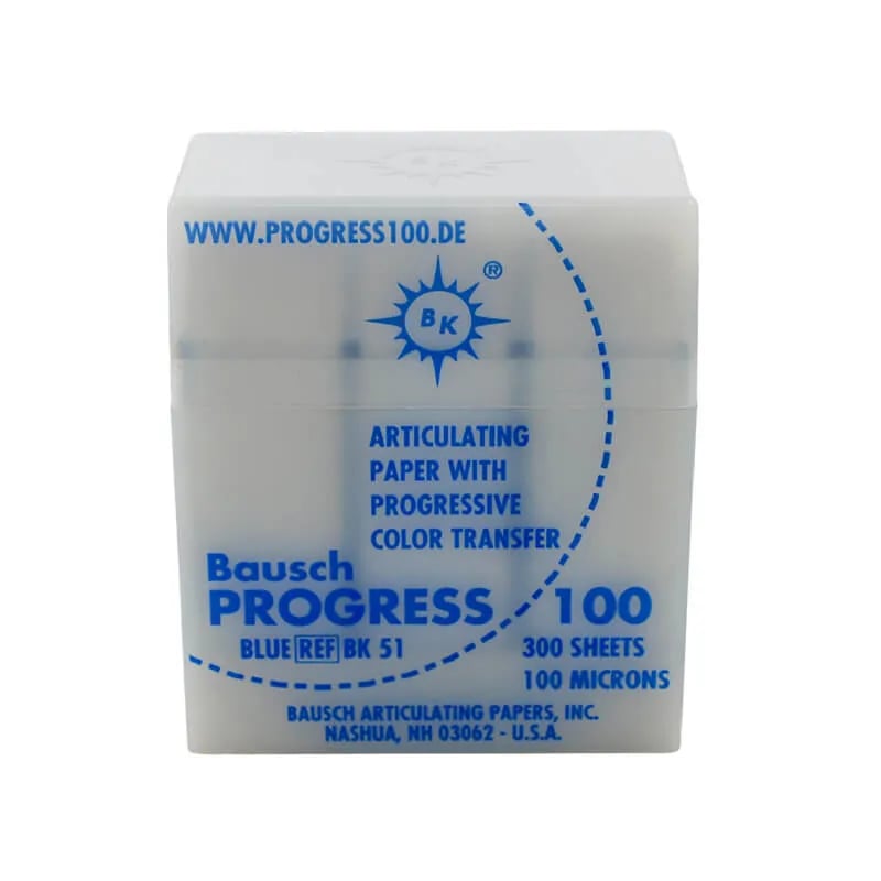 PROGRESS 100, Articulating Paper 100µm, Blue, PK/300 Strips