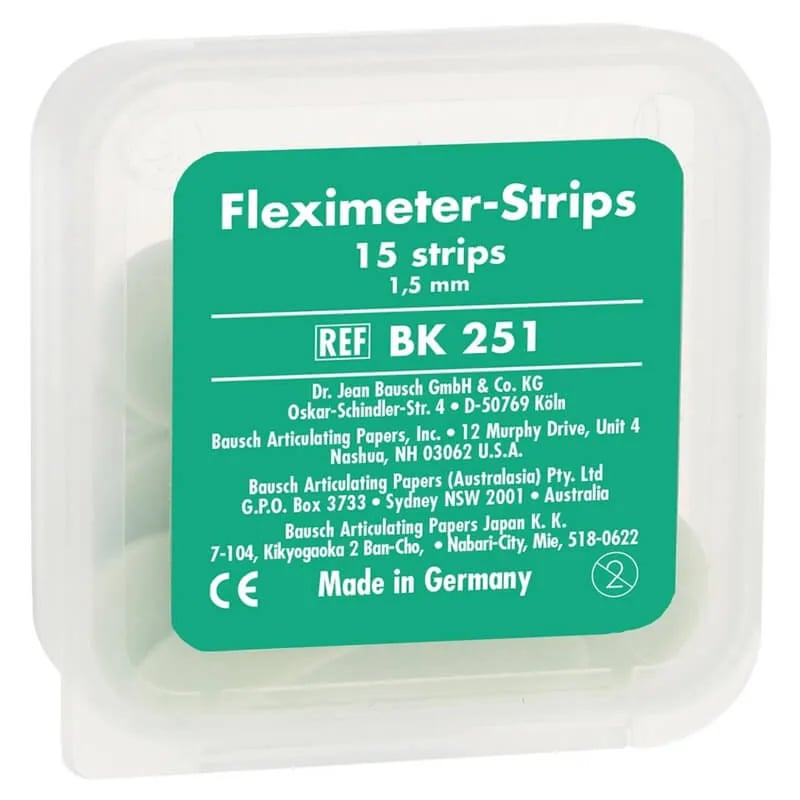 Bausch Space Measure Fleximeter-Strips (1.5mm), Green, PK/15