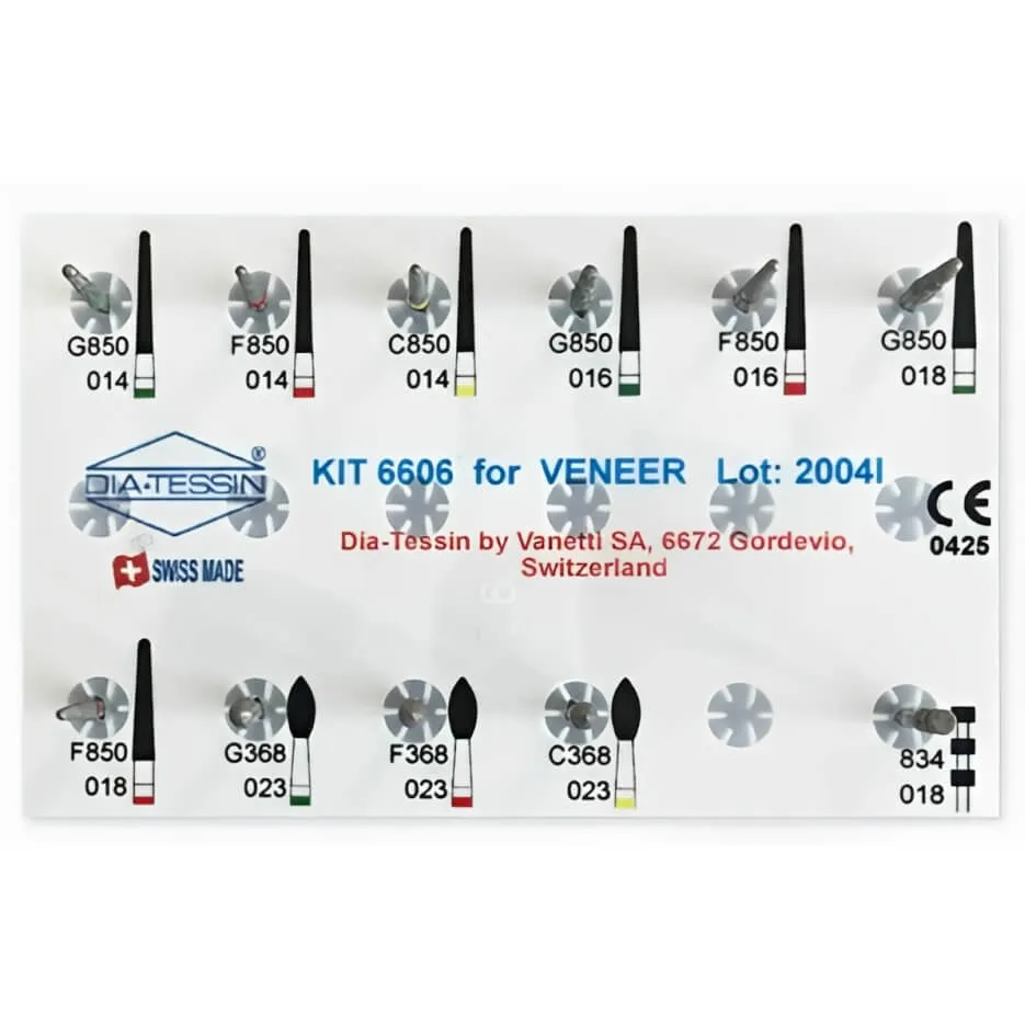 Diamond Burs Kit for Veneer, Kit/11