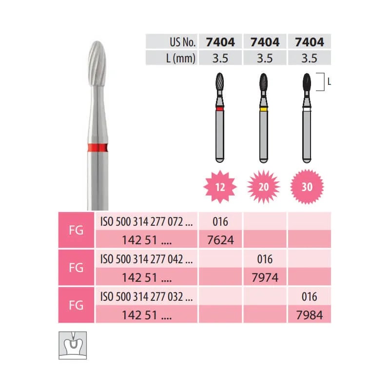Carbide Bur, Oval FG 274-016